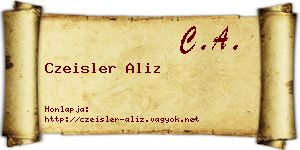 Czeisler Aliz névjegykártya