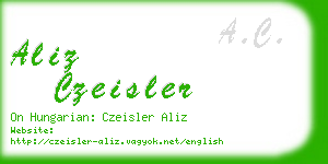 aliz czeisler business card